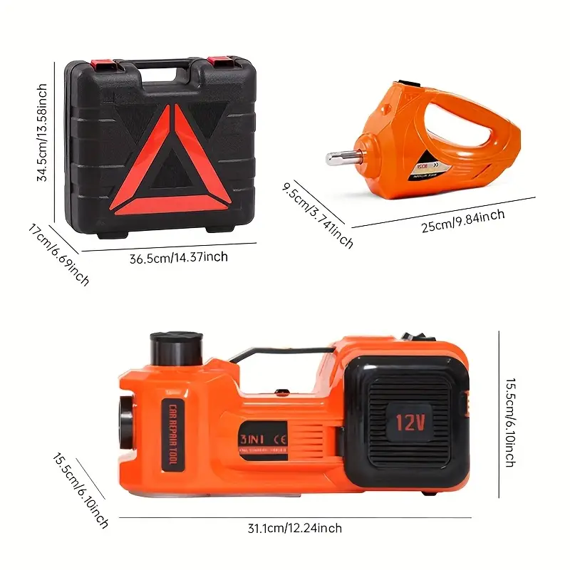 electric car jack dimensions
