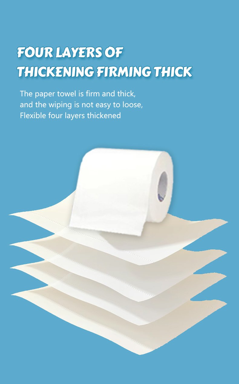 Four layer thickened toilet paper