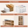 Premium Foldable Clear Door Shoe Storage Cabinet | Space-Saving Organizer