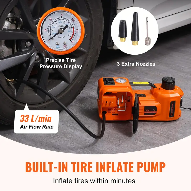 built in tire inflator pump