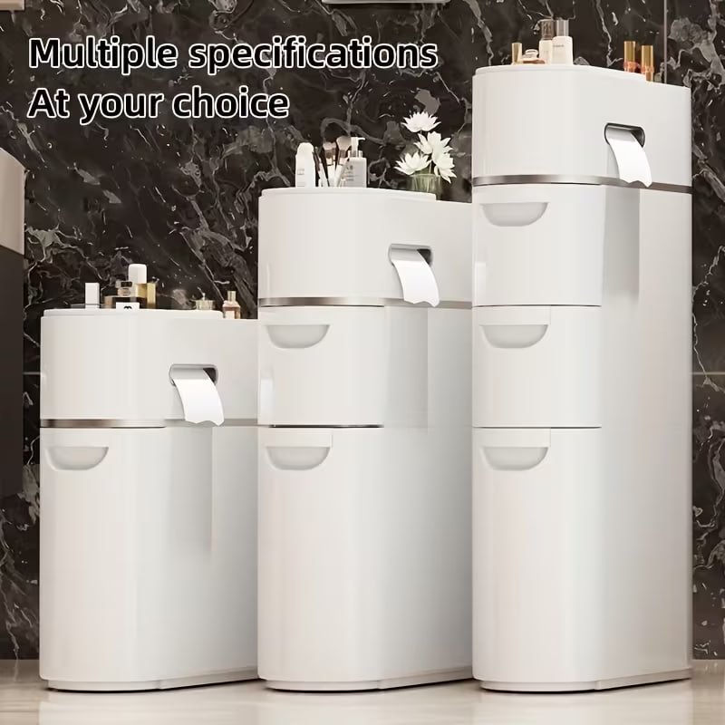 White Narrow Gap Pull-Out Cabinet