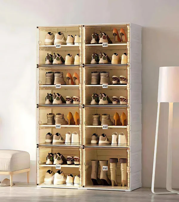 Large capacity shoe storage cabinet